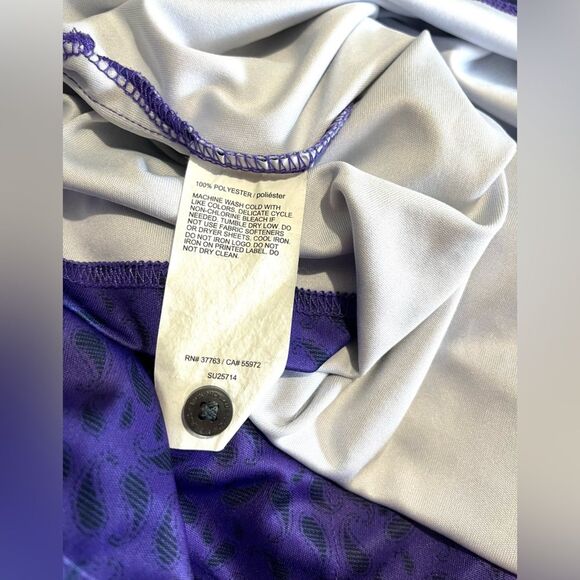 Jack Nicklaus Performance Golf Polo Shirt geometric paisley purple men’s L - Picture 7 of 7